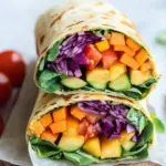 Rainbow Hummus Veggie Wraps That Brighten Your Lunch Game 41 Rainbow Hummus Veggie Wrap