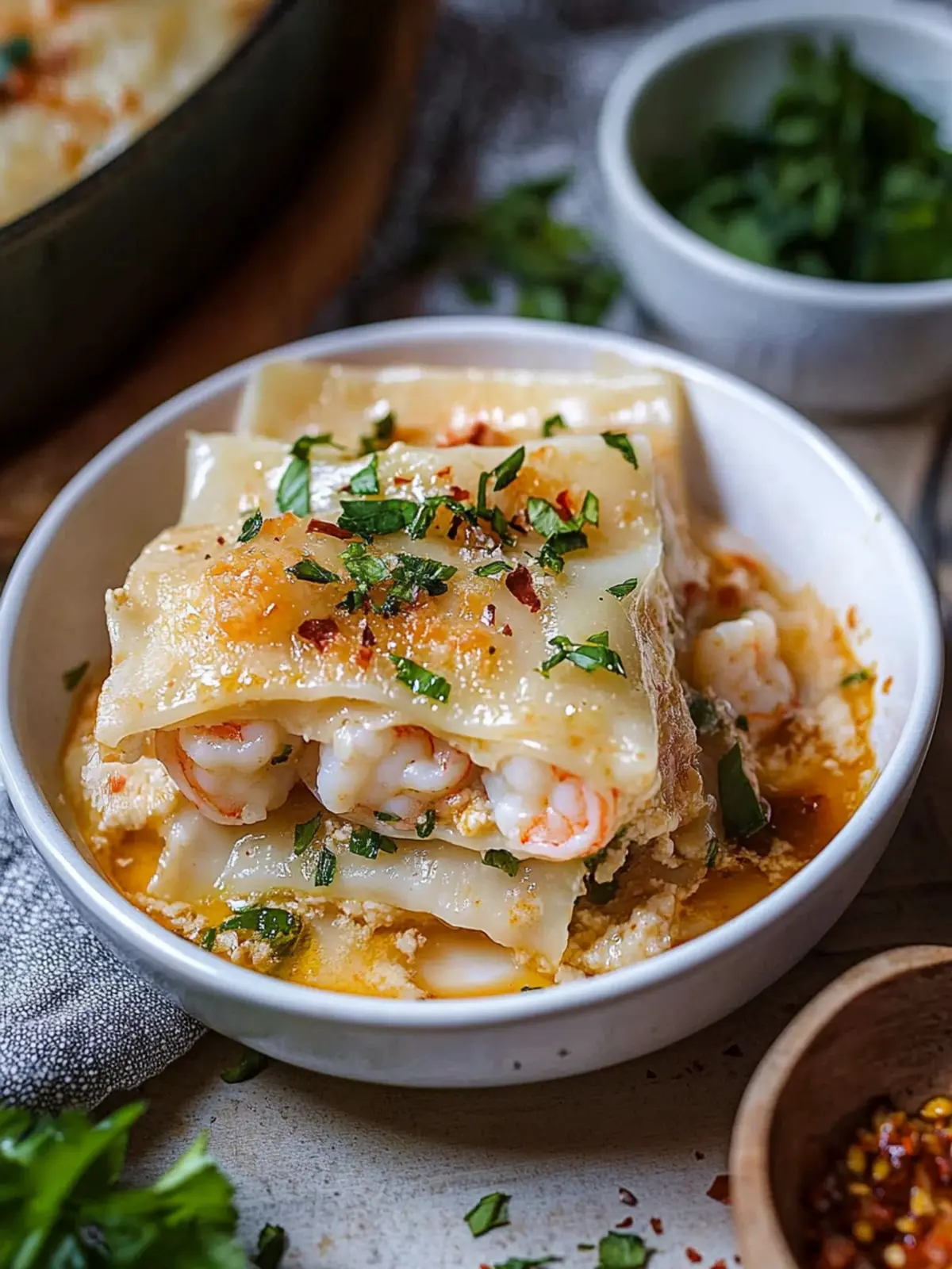 Delicious Chicken and Shrimp Dumpling Lasagna Made Easy 4 Chicken and Shrimp Dumpling Lasagna