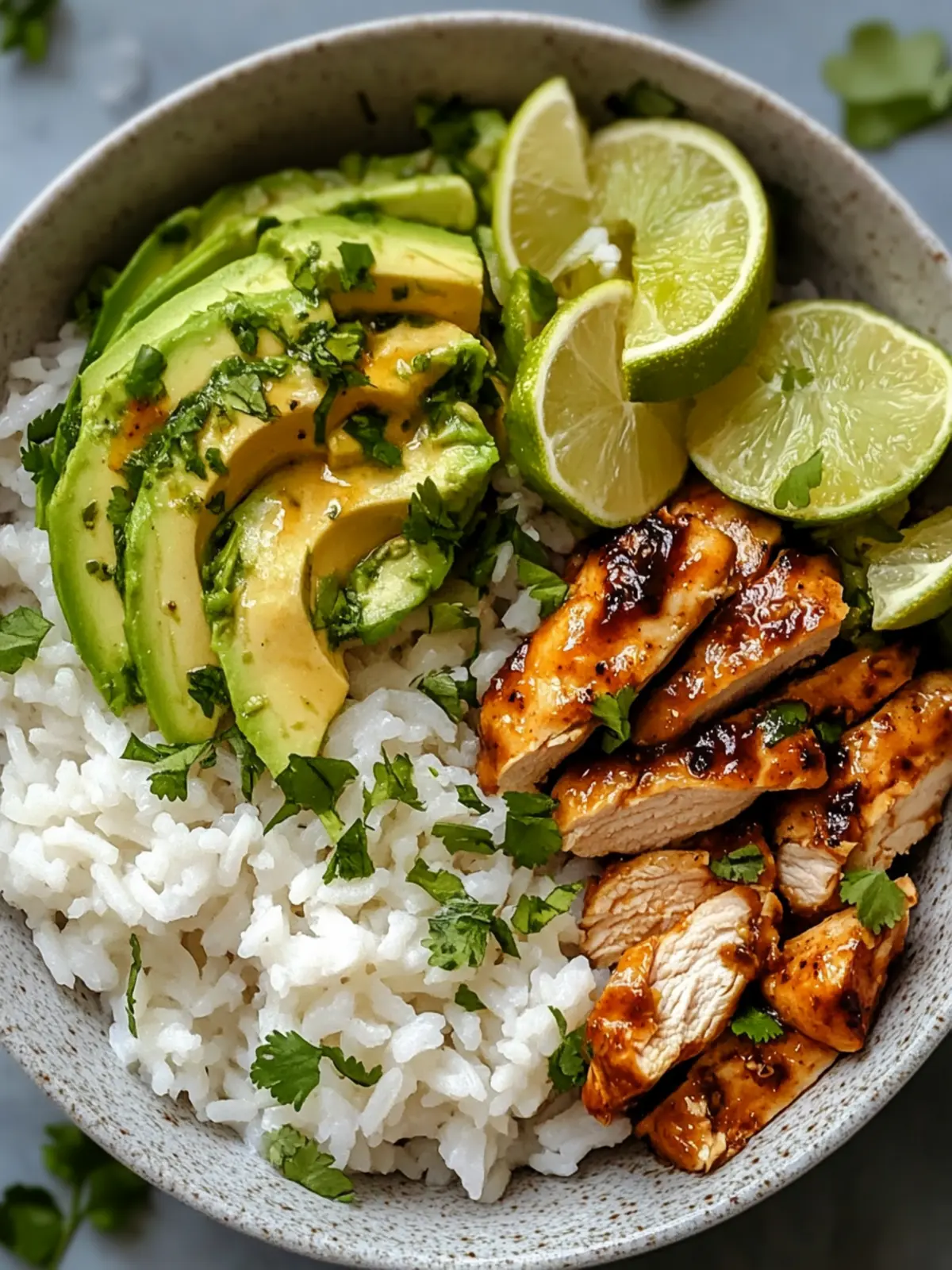 Delicious Honey Lime Chicken & Avocado Rice Bowl Recipe 5 Honey Lime Chicken & Avocado Rice Bowl