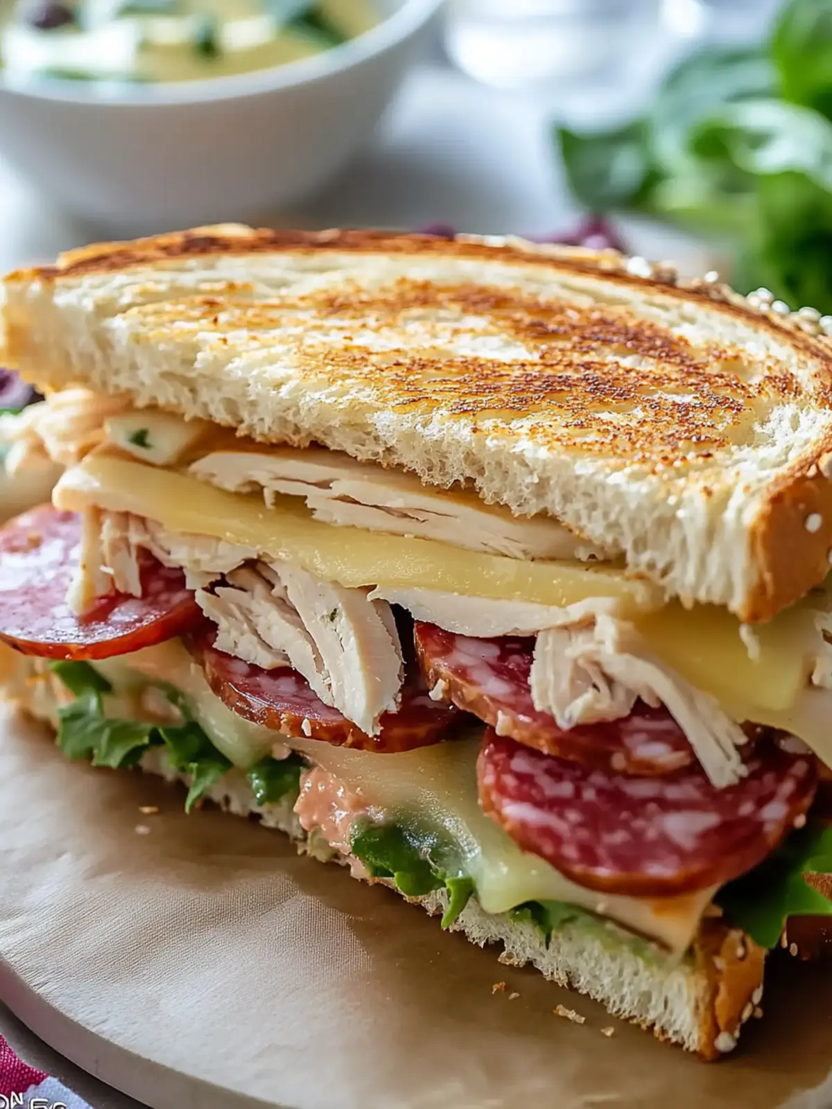 Irresistible TikTok Toasted Turkey Salami Cheese Sandwich Delight 2 TikTok Toasted Turkey Salami Cheese Sandwich