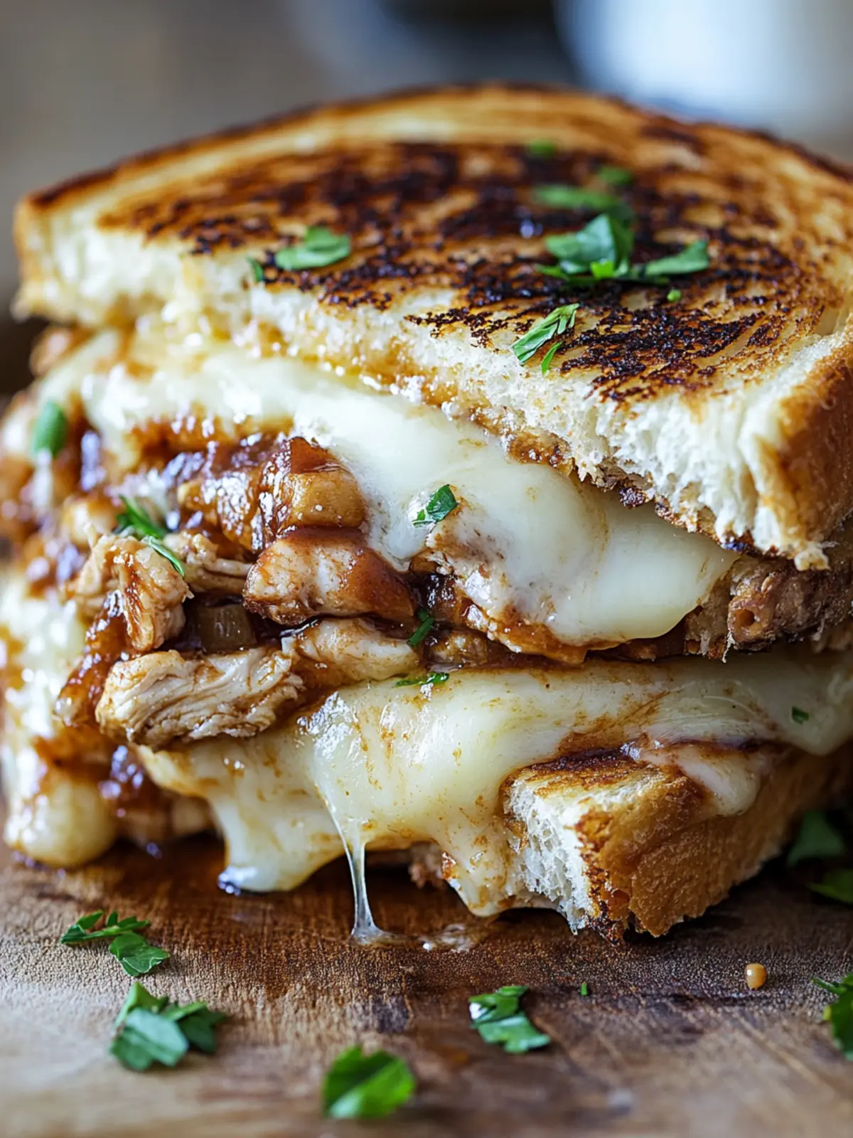 BBQ Chicken Grilled Cheese: Ultimate Comfort Food Delight 2 BBQ Chicken Grilled Cheese
