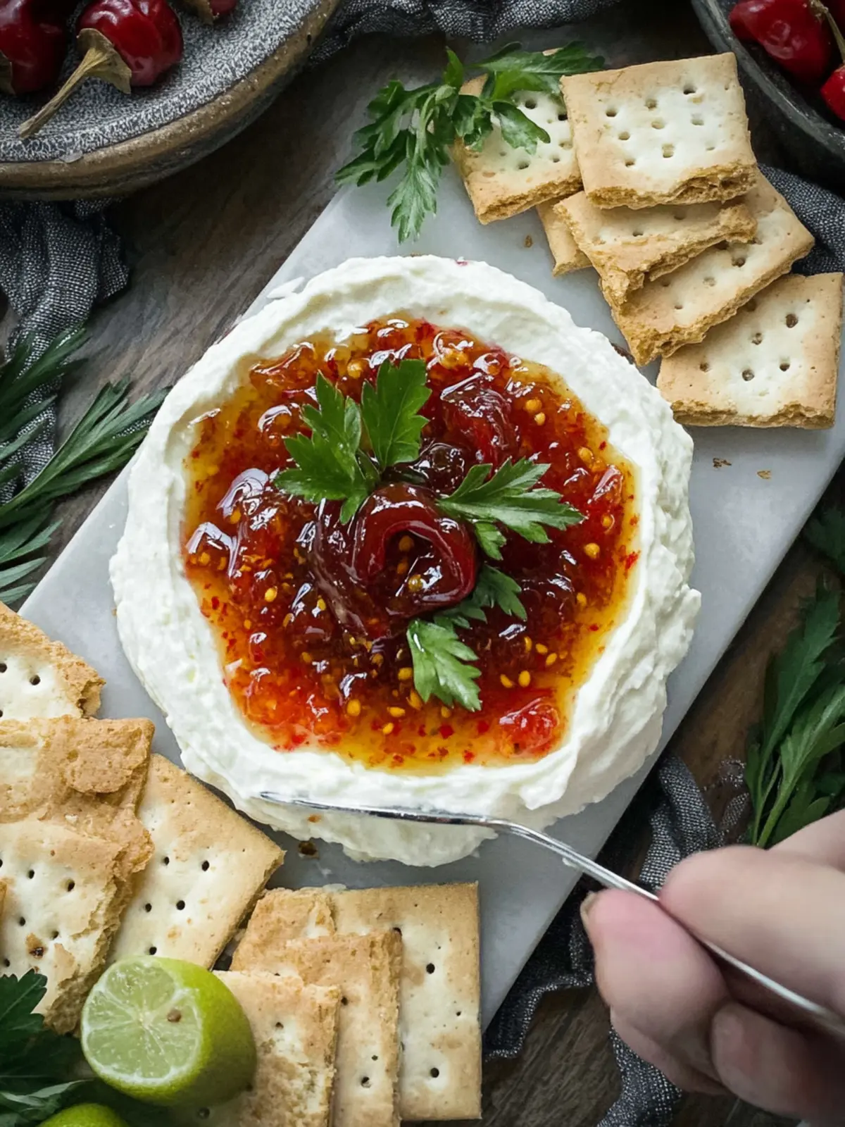 Savory Pepper Jelly Cream Cheese Appetizer Dip and Bites 4 Pepper Jelly Cream Cheese Appetizer Dip and Bites