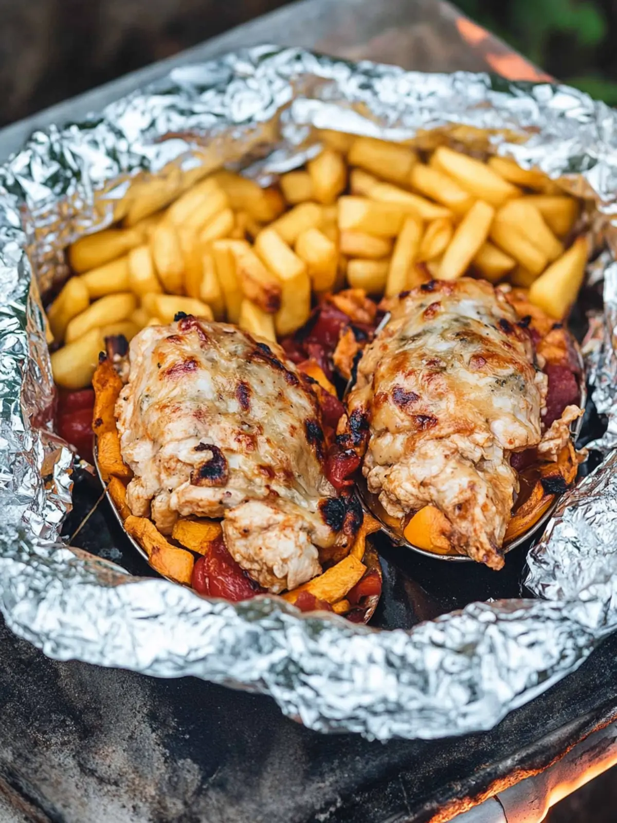 Campfire Chicken Foil Packs with Bold BBQ Flavor and Veggies 3 Campfire Chicken Foil Packs