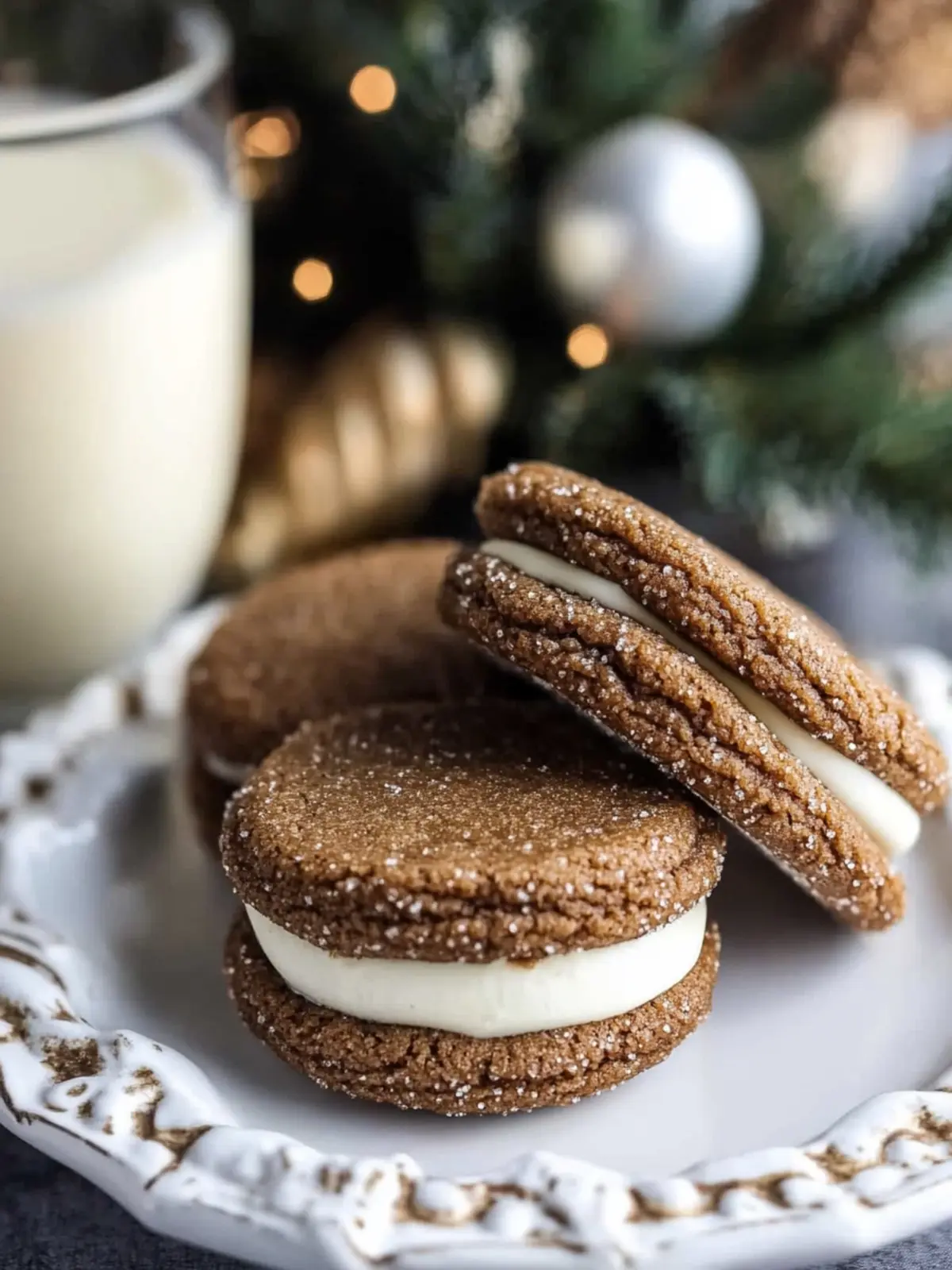 Ginger Molasses Sandwich Cookies with Eggnog for Cozy Moments 2 Ginger Molasses Sandwich Cookies with Eggnog