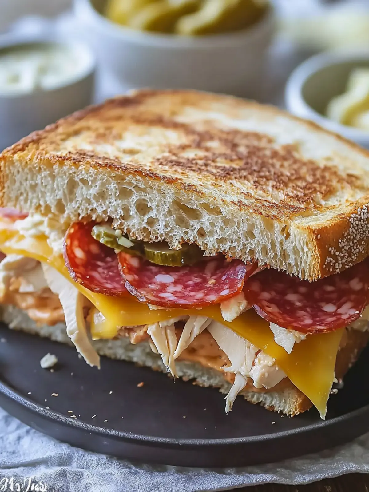 Irresistible TikTok Toasted Turkey Salami Cheese Sandwich Delight 5 TikTok Toasted Turkey Salami Cheese Sandwich