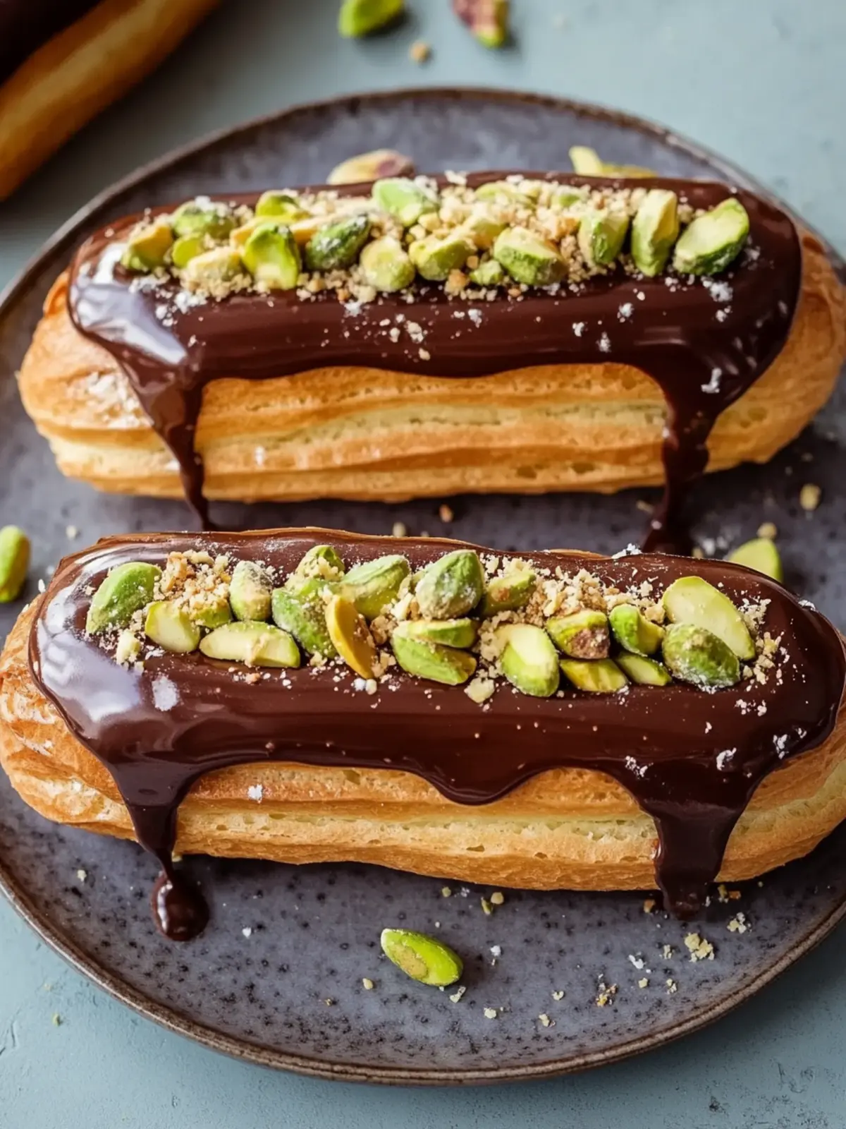 Pistachio Éclairs Recipe with Chocolate Glaze You’ll Love 5 Pistachio Éclairs Recipe with Chocolate Glaze