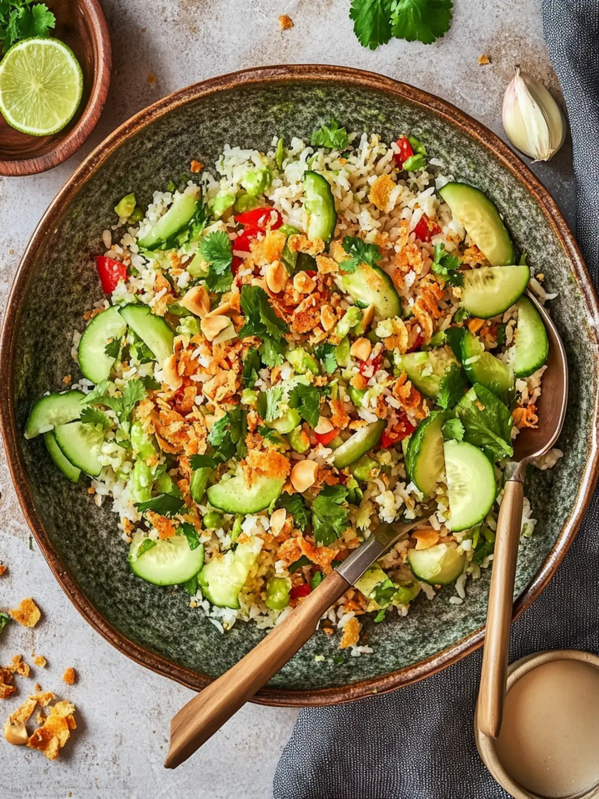 Crispy Rice Salad with Avocado and Peanuts for Crunchy Bliss 2 Crispy Rice Salad