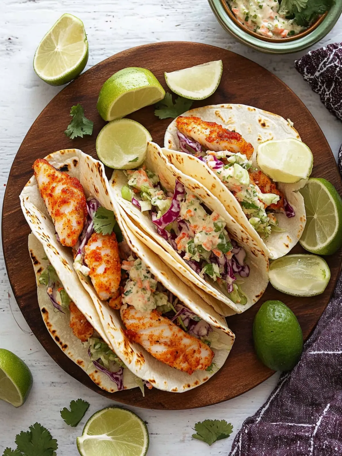 Flavor-Packed Fish Tacos with Slaw for Taco Night Bliss 3 Fish Tacos with Slaw