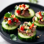 Thai Beef Salad Cucumber Bites: Fresh Appetizers You’ll Love 6 Thai beef salad cucumber bites appetizers